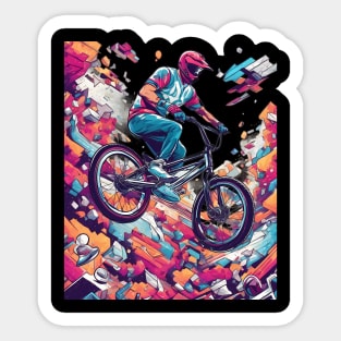 Bicycling Biker Sticker